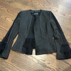 Giorgio Armani Black Pinstripe Blazer